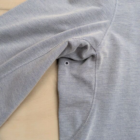 Lululemon Shirt Mens XL Blue Commission Long Sleeve Oxford Chambray Vented - Picture 2 of 10